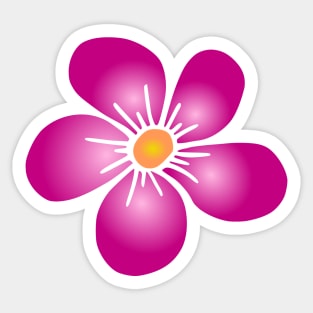 pink blooming daisy flower flowery, floral pattern Sticker
